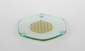 23cm Golden Flower of Life Zest Energy Plate